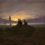 Caspar David Friedrich,   Mondaufgang am Meer