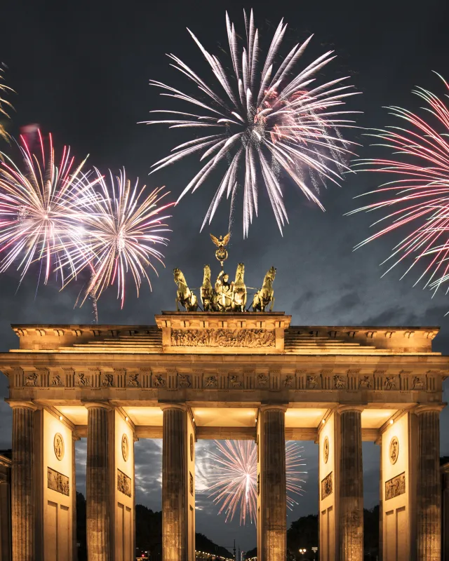 New year on the Brandenburg Tor in Berlin