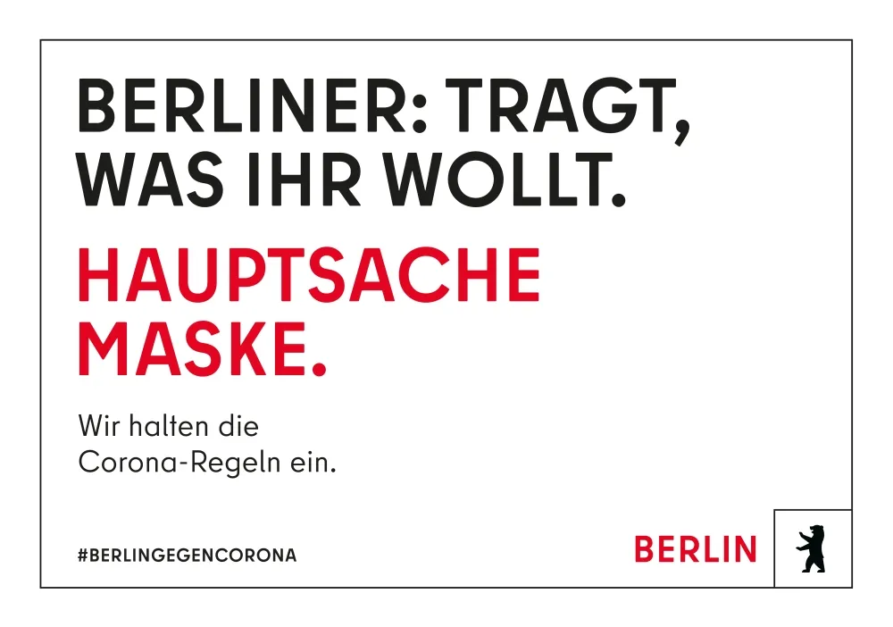 Motiv Hauptsache Maske